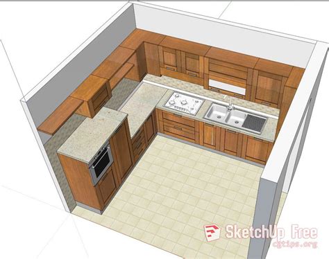 Kitchen Rendering Sketchup Sheryvelo