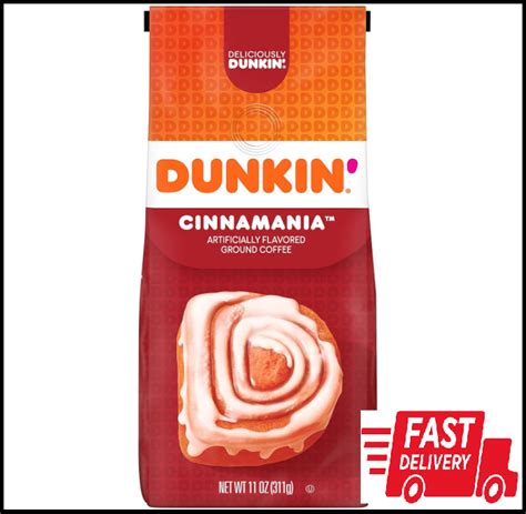 Dunkin Donuts Coffee Bakery Series Cinnamon Roll Flavored Ground