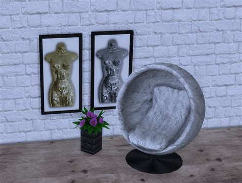 Hemisphere Chair 8 Colors Pot Of Flowers 6 Colors Body Mirror