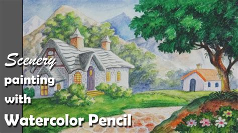 Watercolor Pencil Landscape at GetDrawings | Free download