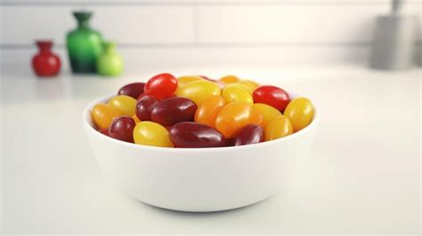 Premium Ai Image Colorful Jujube In A White Bowl High Resolution 8k