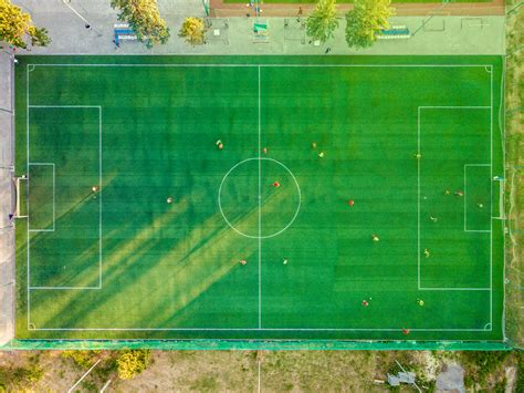 Aerial View of Soccer FieldFree Stock Photo