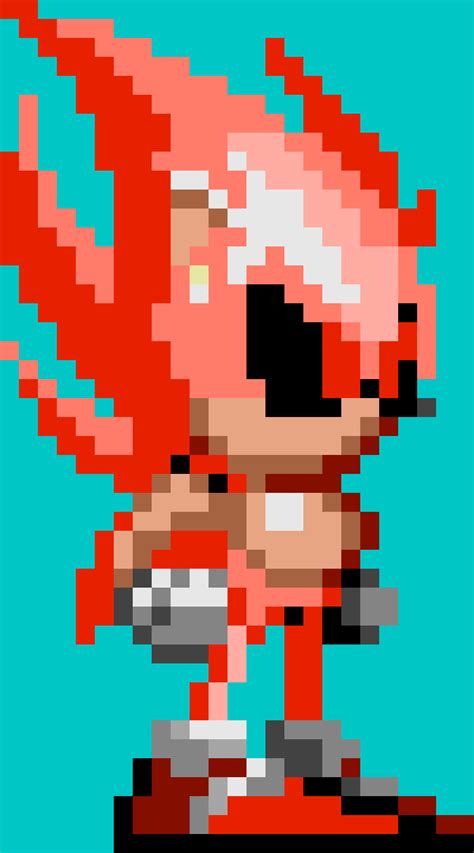 Pixilart Super Sonic Sprite Sonic 2 By Icycube