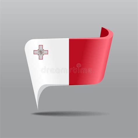 Maltese Flag Map Pointer Layout. Vector Illustration. Stock Vector ...