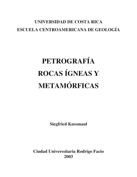 Pdf Petrograf A De Rocas Gneas Y Metam Rficas Dokumen Tips