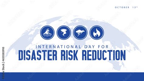 International Day For Disaster Risk Reduction Vector Illustration Of