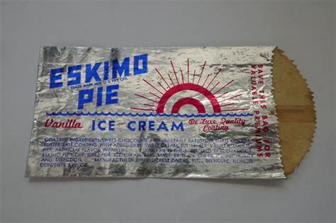 Vintage Circa 1940 Eskimo Pie Ice Cream Wrapper Ephemera Other Unsorted Postcard