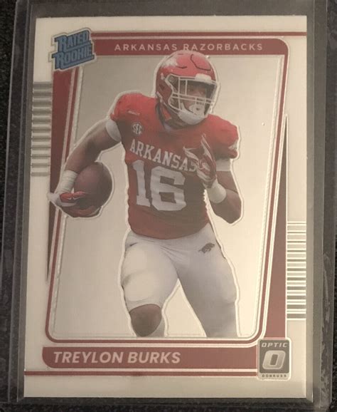 Treylon Burks Panini Chronicles Draft Picks Optic Rated Rookie Rc