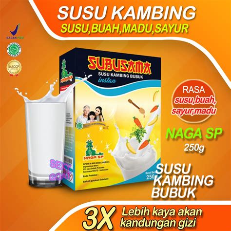 Jual Susu Bubuk Kambing Etawa Naga Sp G Subusama Susu Buah Madu