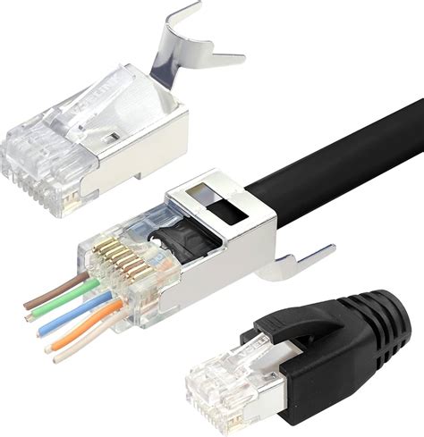 Comnen Cat A Rj Connector Passthrough Modular Plug Off