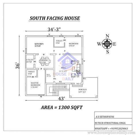 Bhk South Facing House Plans As Per Vastu Book Best House Plans