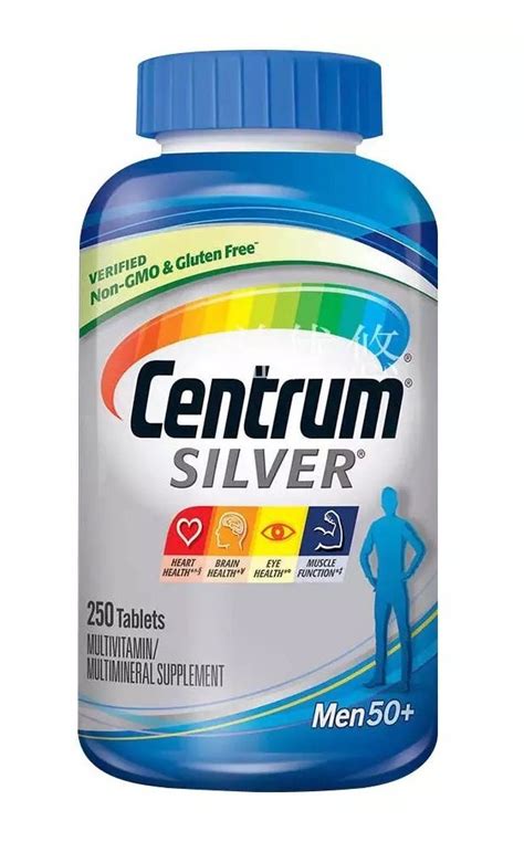 Centrum Silver Multivitamin Multimineral Complete Vitamin Men Over 50 250 Tablets Mysaverstore