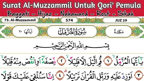 Surat Al Muzzammil 5 Lagu Belajar Qori Lagu Bayyati Hijaz Nahawand