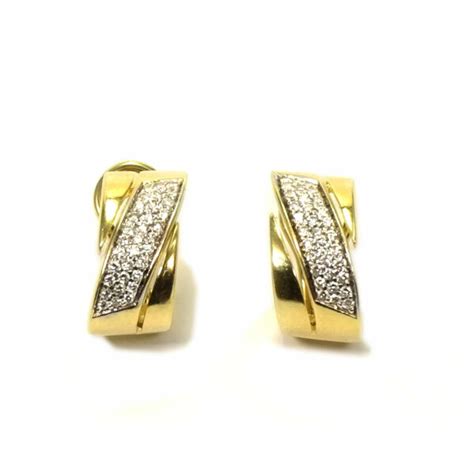 Diamant Gold Ohrringe Als Halbcreolen Mit 0 5 Ct Brillanten Stephanie