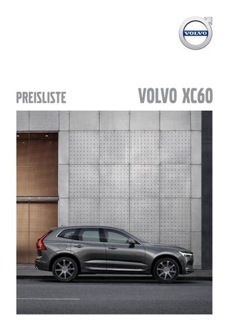 Volvo XC60 Preisliste By Volvocarsamberg Issuu