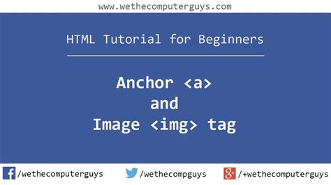 Html Introduction Anchor And Image Tag Youtube