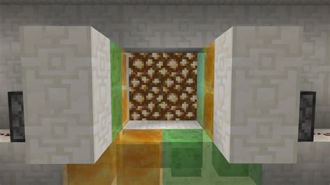 Minecraft Quick Tip Honey And Slime Block Door Youtube