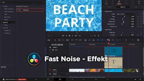 Fast Noise Effekt DaVinci Resolve 18 Tutorial YouTube