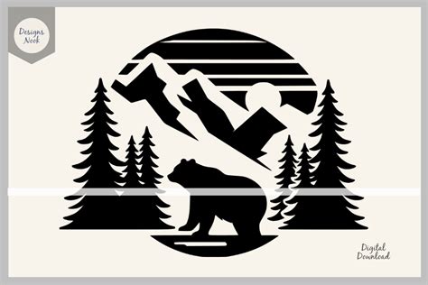 Bear Wildlife Svg Clipart Silhouette Png Graphic By Designs Nook
