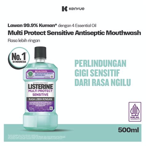 Jual Listerine Multi Protect Sensitive Mouthwash Obat Kumur Ml