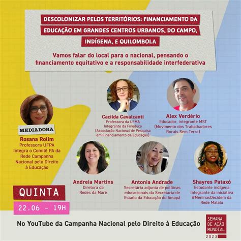 Campanha Nacional Pelo Direito à Educação On Twitter 📣 WebinÁrio Da Sam 2023 2206 19h