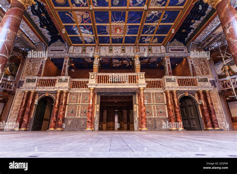 The stage of the Globe Theatre, London, England Stock Photo - Alamy