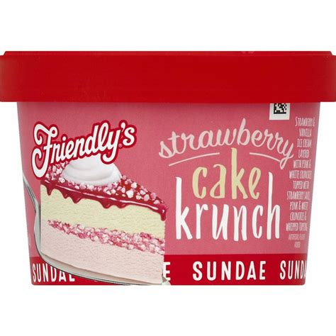 Friendly S Ice Cream Cups Sundae Strawberry Krunch Cake Oz Delivery