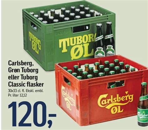 Carlsberg Gr N Tuborg Eller Tuborg Classic Flasker Tilbud Hos F Tex