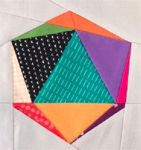 Foundation Paper Piecing Spinning Icosahedron Over The Top Quilting