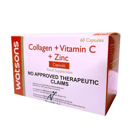 Watsons Collagen Vitamin C Zinc Mg Sold Per Capsule Lazada Ph