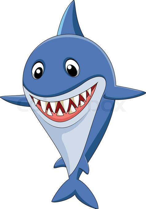 Cute shark cartoon | Stock vector | Colourbox