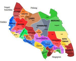 Peta Johor Malaysia Terbaru Johor Darul Takzim Map