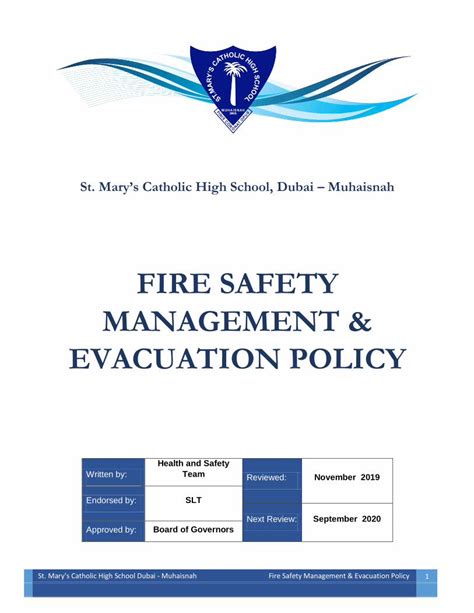 PDF FIRE SAFETY MANAGEMENT EVACUATION POLICY DOKUMEN TIPS