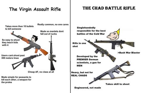 The Vigin Assault Rifle vs THE CHAD BATTLE RIFLE : virginvschad