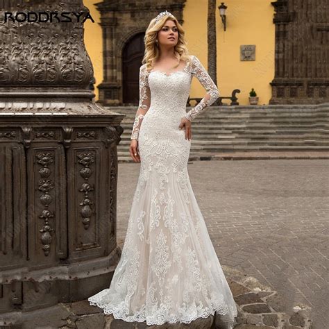 RODDRSYA Mermaid Wedding Dress Sweetheart Appliques Bridal Gown For