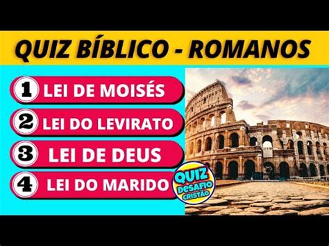 Quiz B Blico Perguntas Do Livro De Romanos Youtube