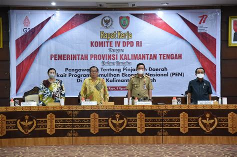 Pemprov Kalteng Gelar Rapat Kerja Dengan Komite IV DPD RI BIRO ADPIM