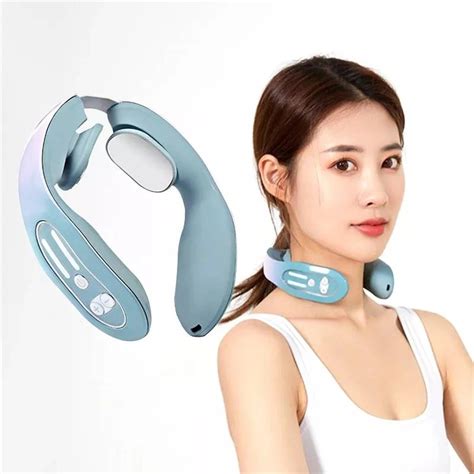 Ems Neck Portable Cervical Spine Massager Micro Current Pulse Vibration Kneading Neck