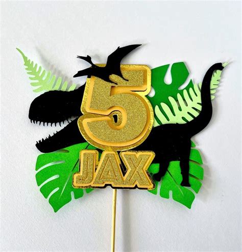 Dinosaur Theme Cake Topper Etsy