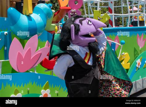 Orlando Florida August Count Von Count In Sesame Street At