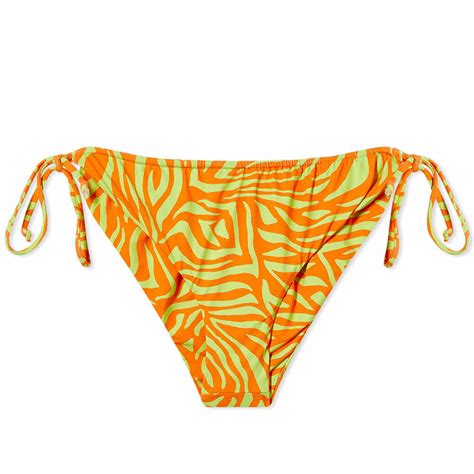 It S Now Cool Women S Gathered Tie Bikini Pant In Ziggy Tangerine It S