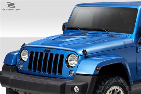 2018 Jeep Wrangler 0 Fiberglass Hood Body Kit 2007 2018 Jeep