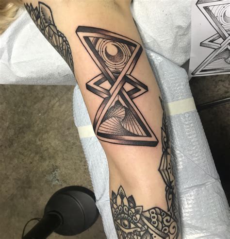 Geometric Hourglass Wip Geometric Black And White Sleeve Jaimenson From Otzi Tattoo In Norfolk