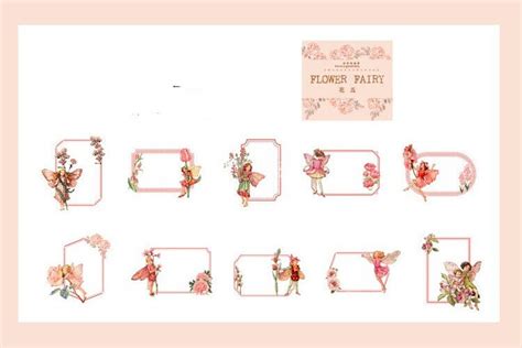 Vintage Fairy Stickers Flower Fairy Stickers Junk Journals Etsy