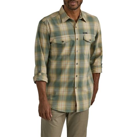 Wrangler® Mens Outdoor Long Sleeve Shirt With Upf 30 Protection