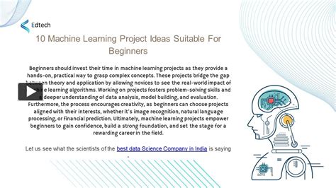 Ppt 10 Machine Learning Project Ideas Suitable For Beginners