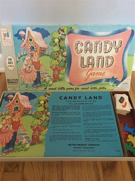 Vintage 1962 CANDY LAND Board Game #4700 by Milton Bradley - Complete ...