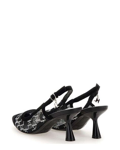 Karl Lagerfeld Pointed Toe Slingback Pumps In Black Lyst