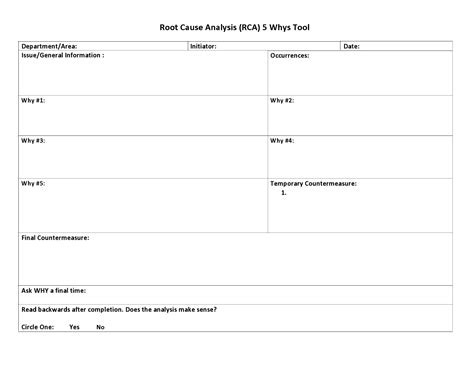 40 Effective 5 Whys Templates & Examples ᐅ TemplateLab