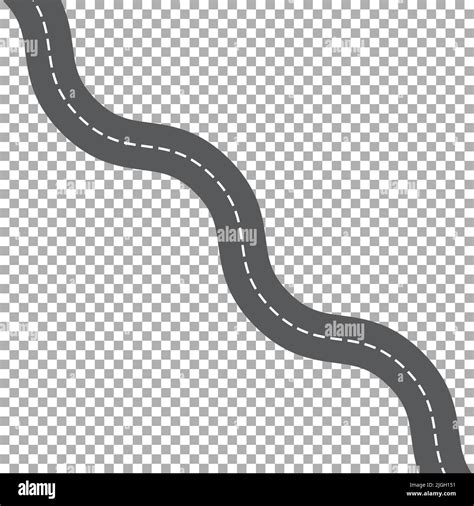 Winding Road Isolated Highway Vector Illustration Stock Vector Image